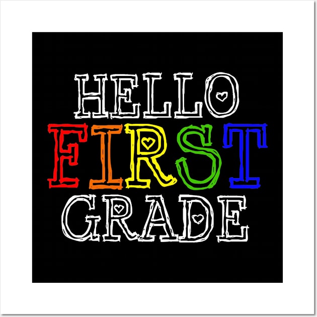 Hello First Grade First Grader Wall Art by StacysCellar